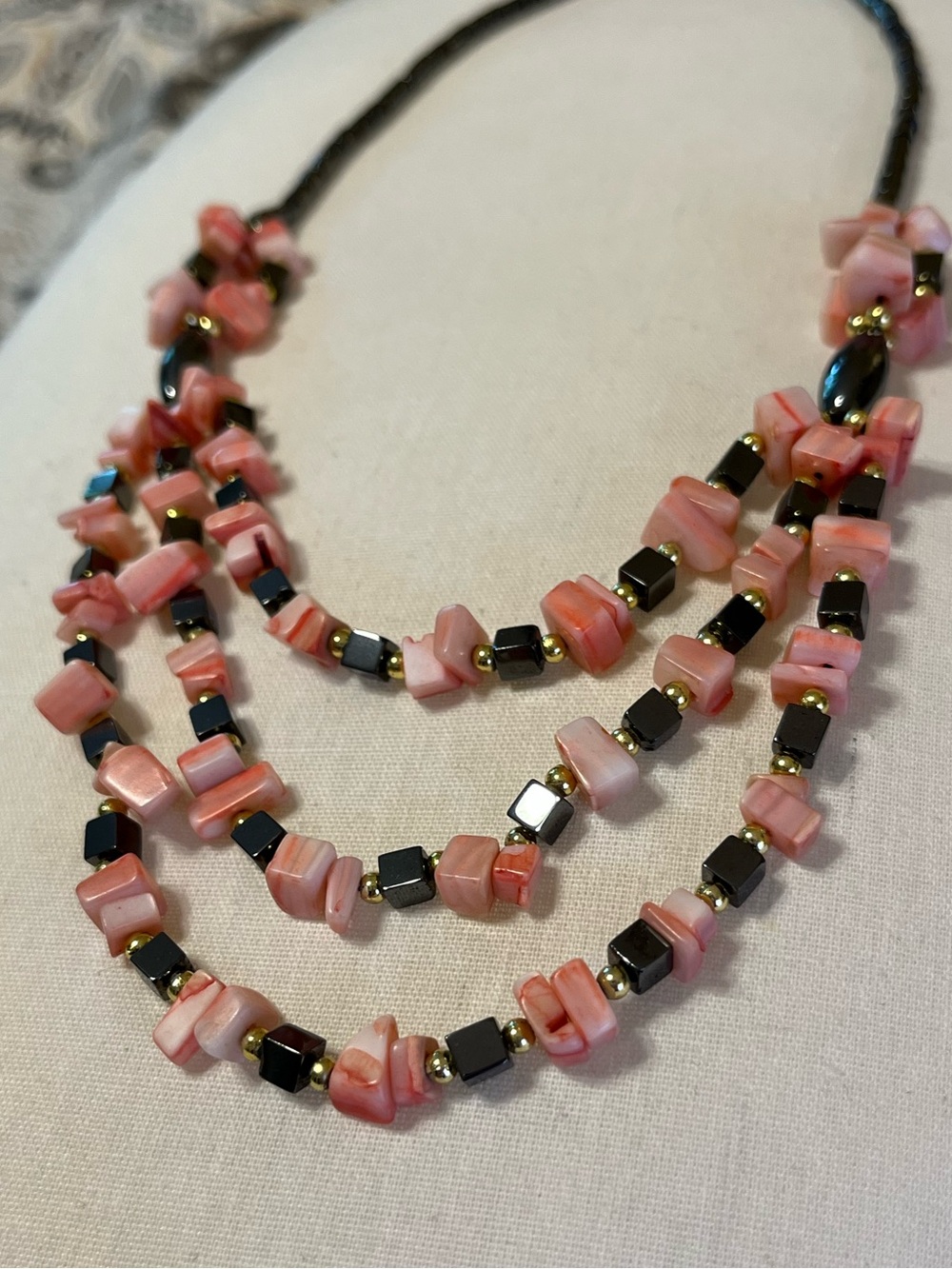 Pretty 3-Layered Gemstone Necklace